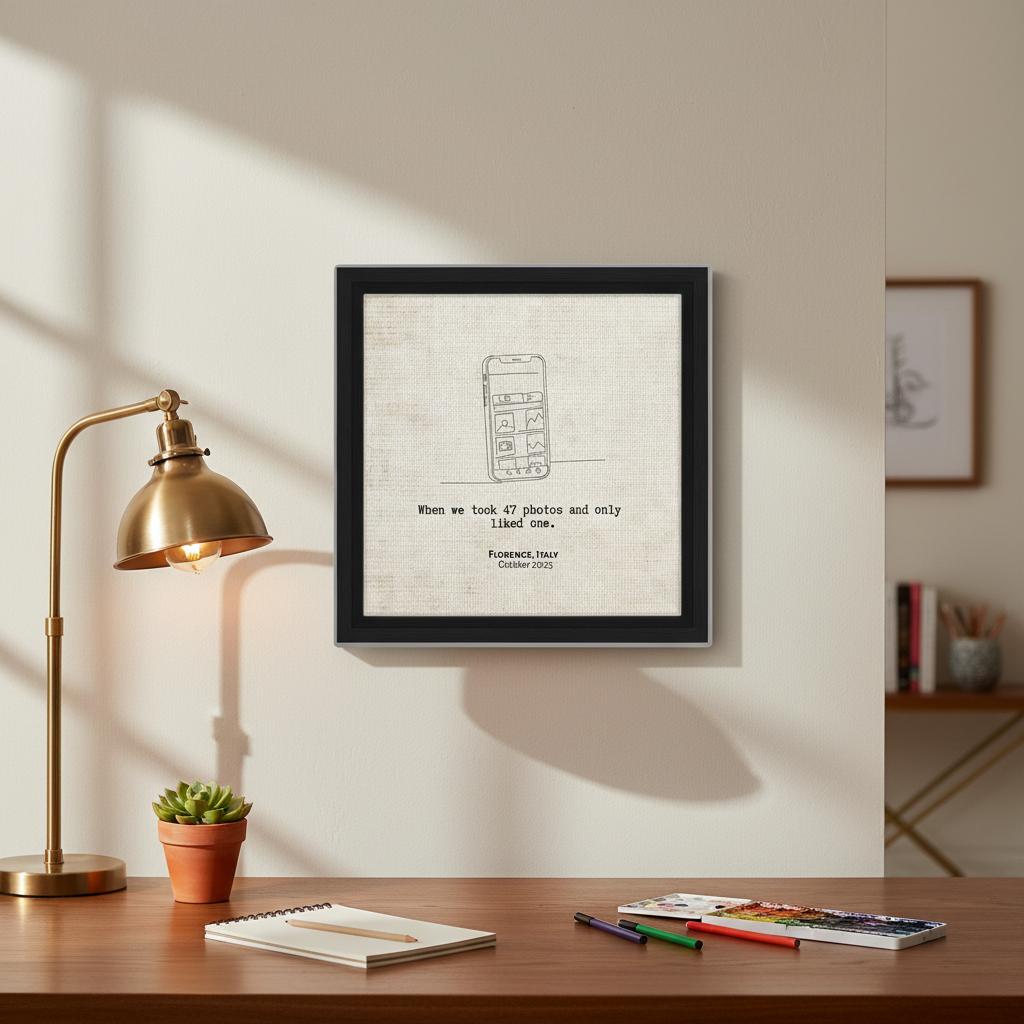 "When We Took 47 Photos and Only Liked One" - Personalized Travel Micro Memory Framed Canvas - Out of Office Outfitters - Print Material