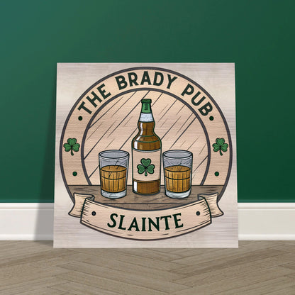 Whiskey Irish Pub Brushed Aluminum Bar Sign - Out of Office Outfitters - Print Material